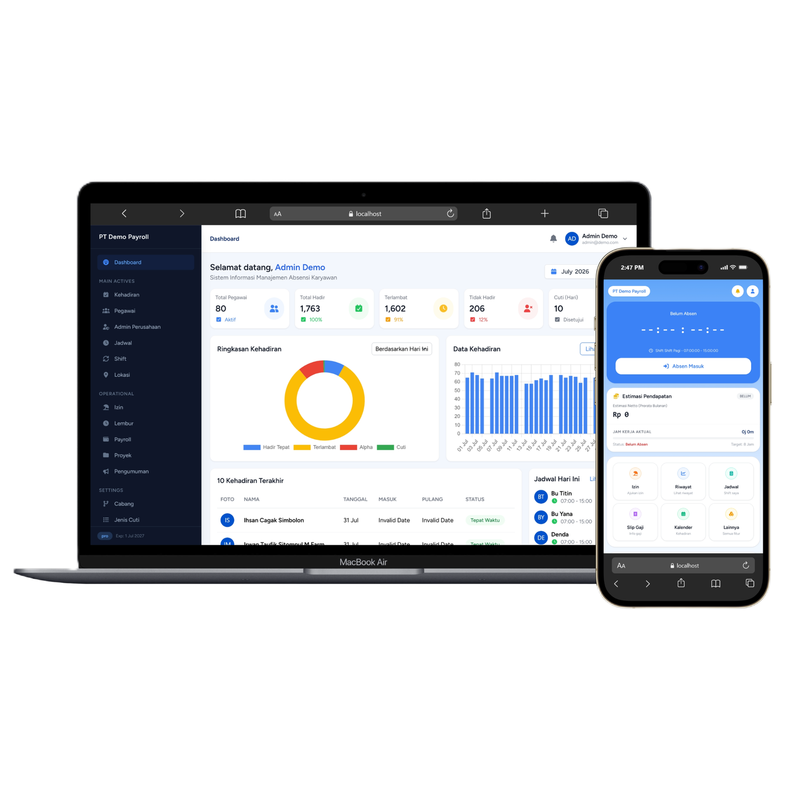 GiatAbsen Admin Panel